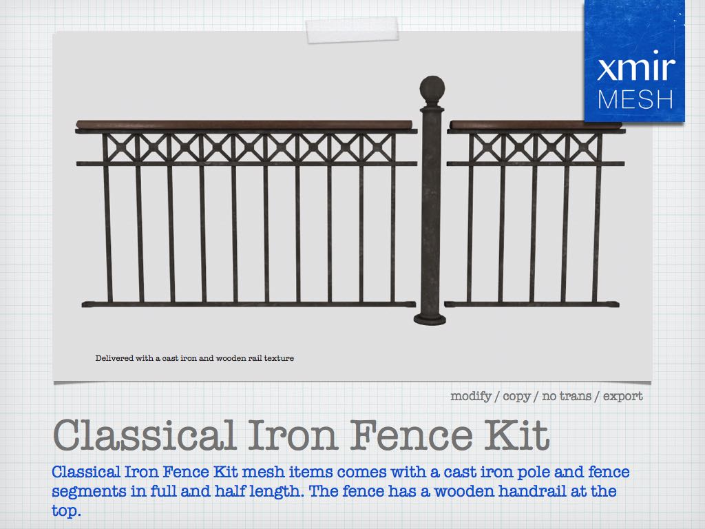 Classical Iron Fence Kit xmir Mesh Kitely