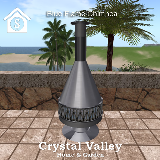 Conical Gas Fireplace Blue Flame Chimnea Kitely