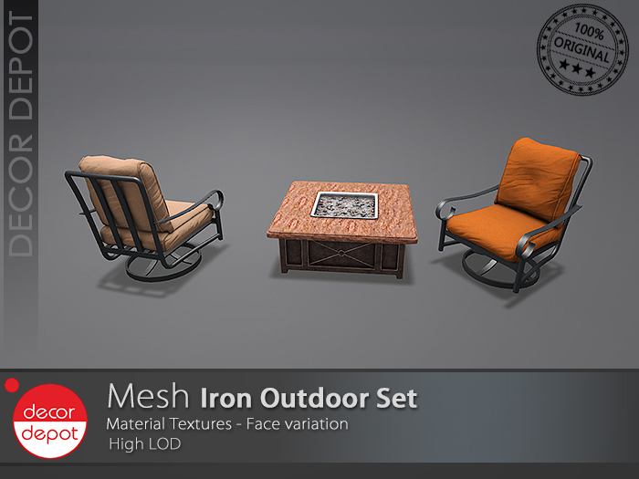 Decor Depot Iron Outdoor Set Kitely