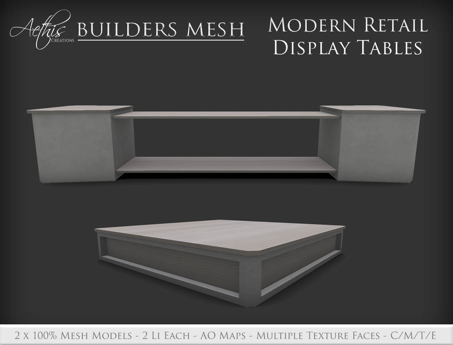 [AC] Modern Retail Display Tables C/M/T/E Kitely