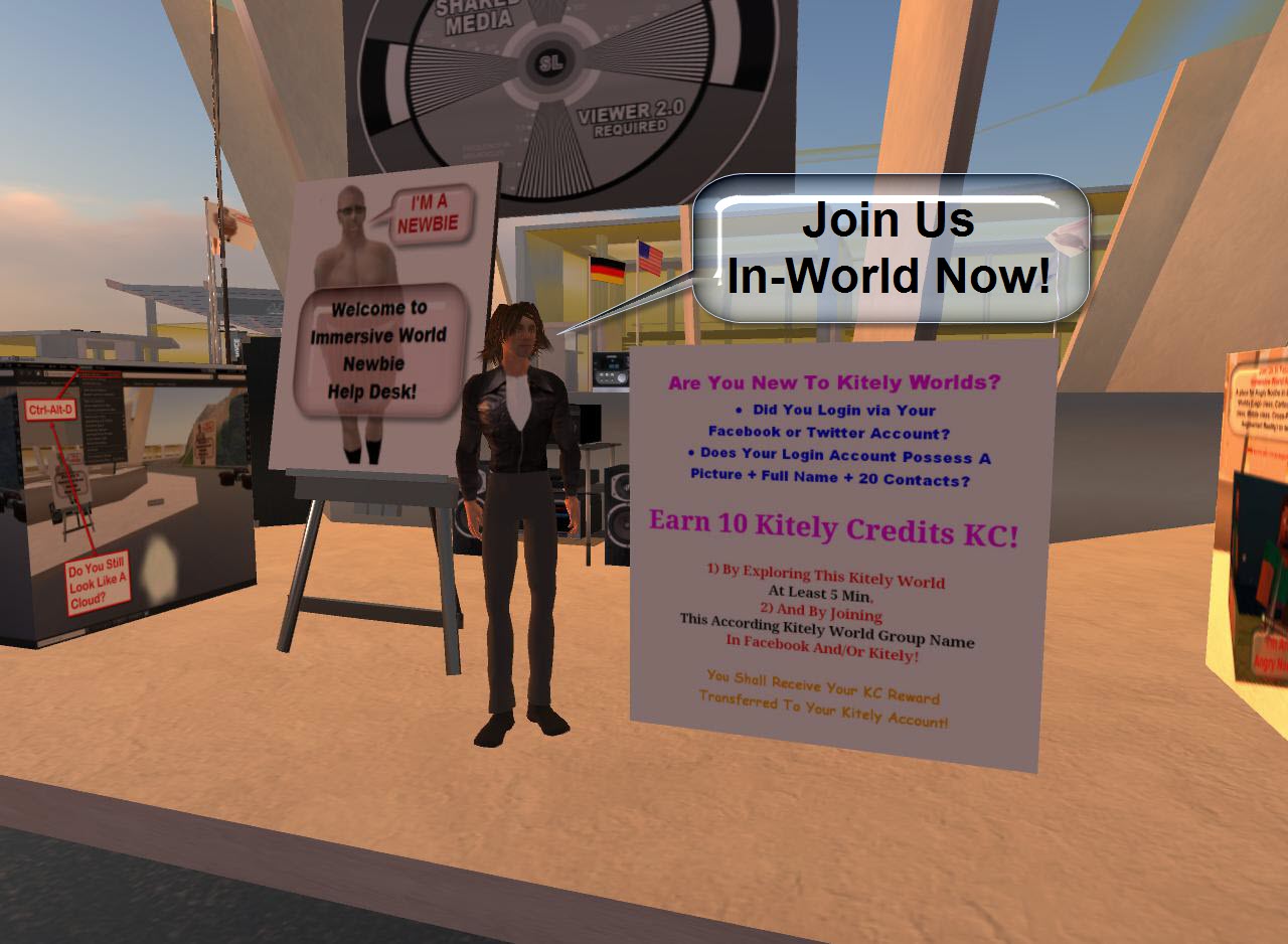 Immersive World Newbie Help Desk Kitely Virtual World