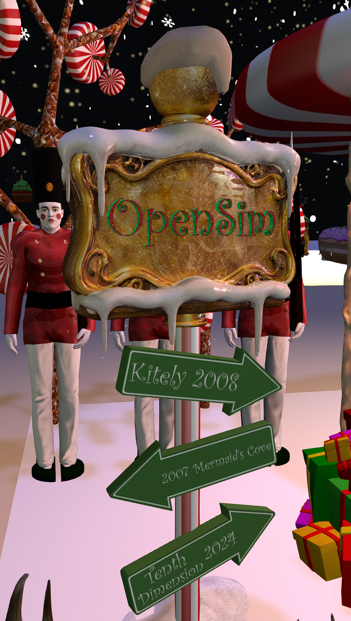 CIRTUAL VIGNETTE OPENSIM SNOWY HOLIDAY SIGN | Kitely