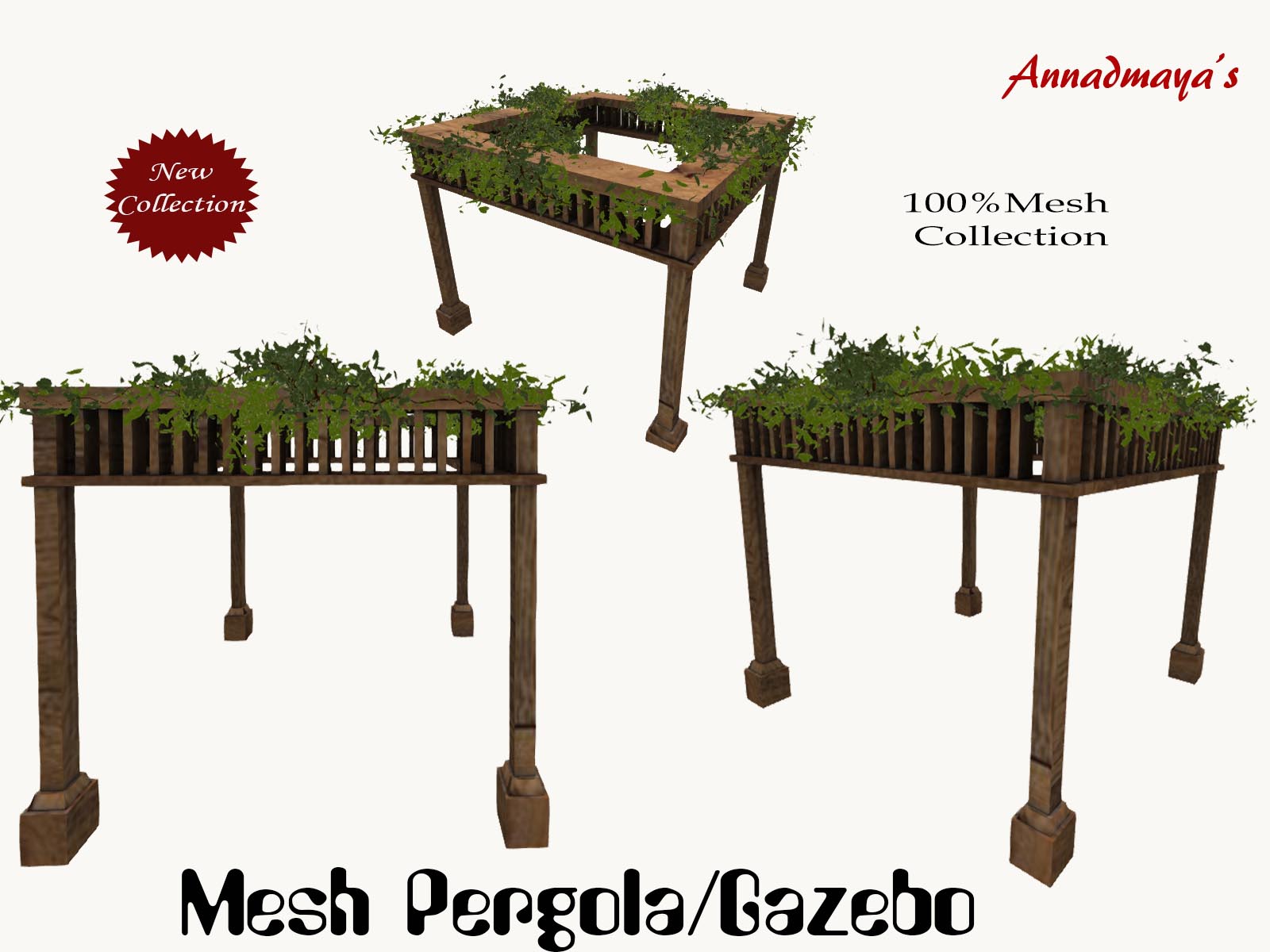.Mesh pergola decor. Kitely