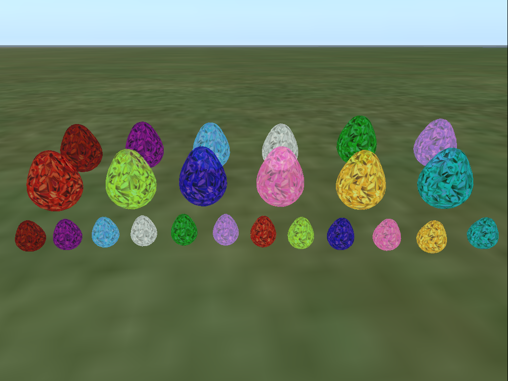 Crystal Birthstone Egg Statues | Kitely